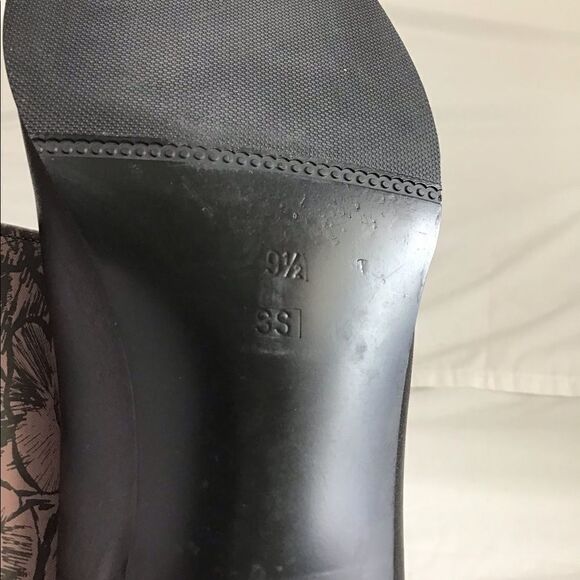 SIAMANTO Knee High Black Leather Riding Boots Pull-On Block Heel Boots Size 91/2 - Picture 10 of 16
